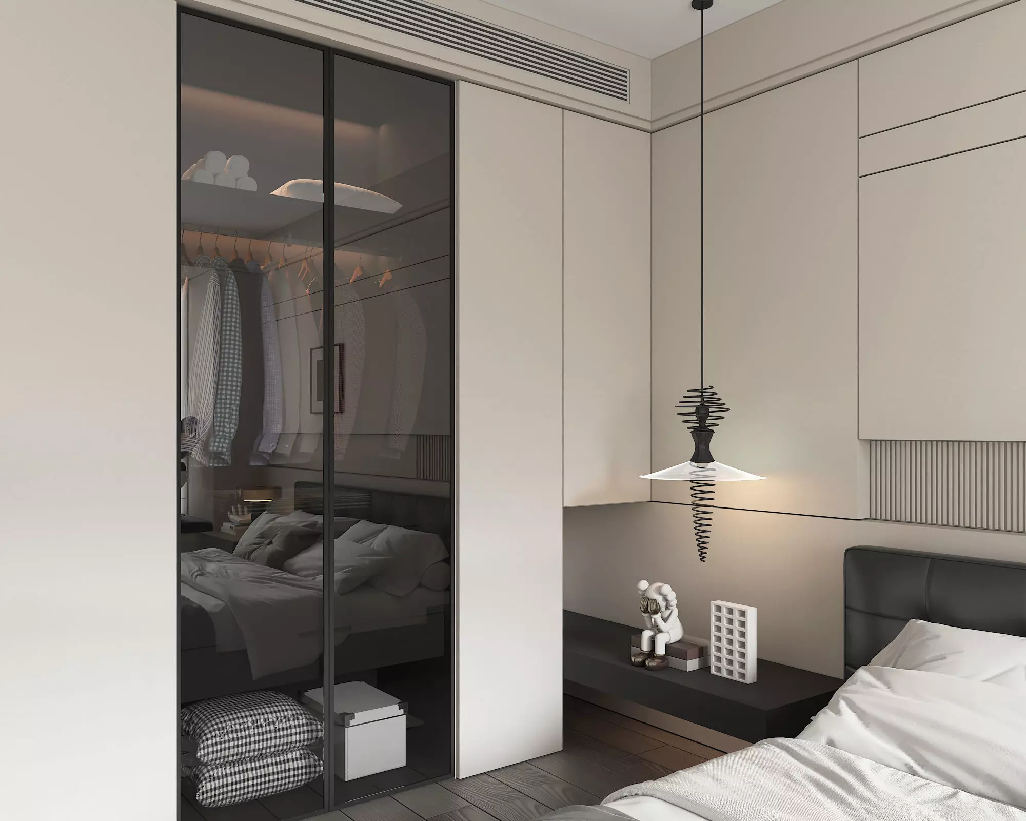 Modern Bedroom Scene 49 3D model_5