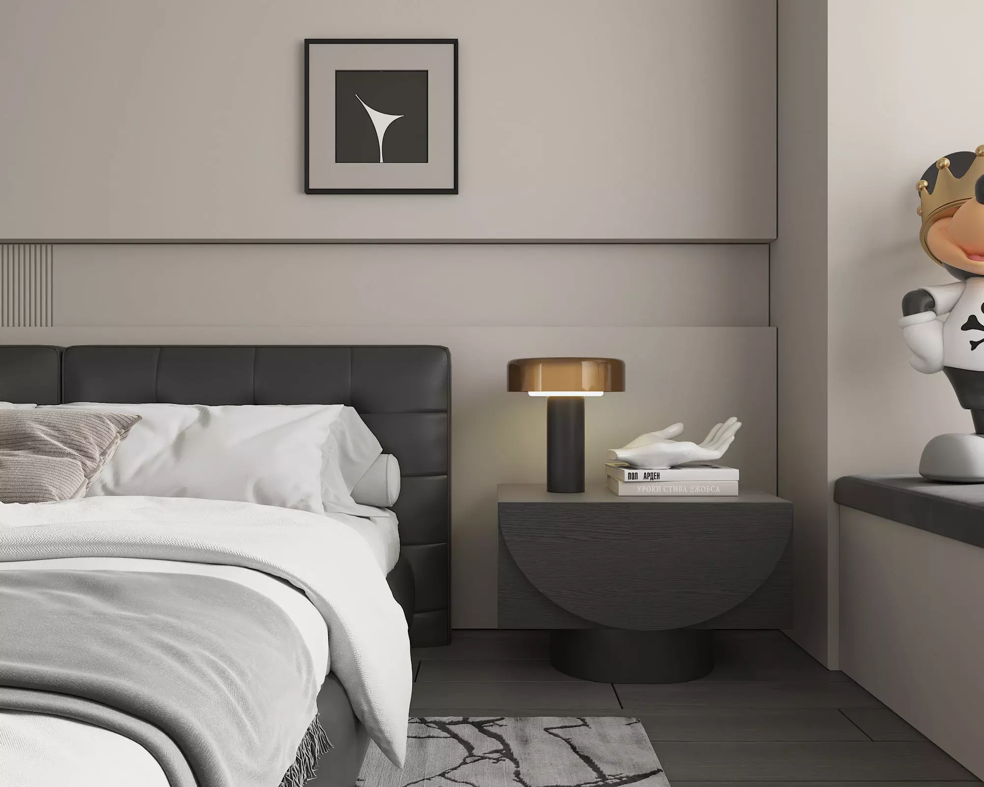 Modern Bedroom Scene 49 3D model_3