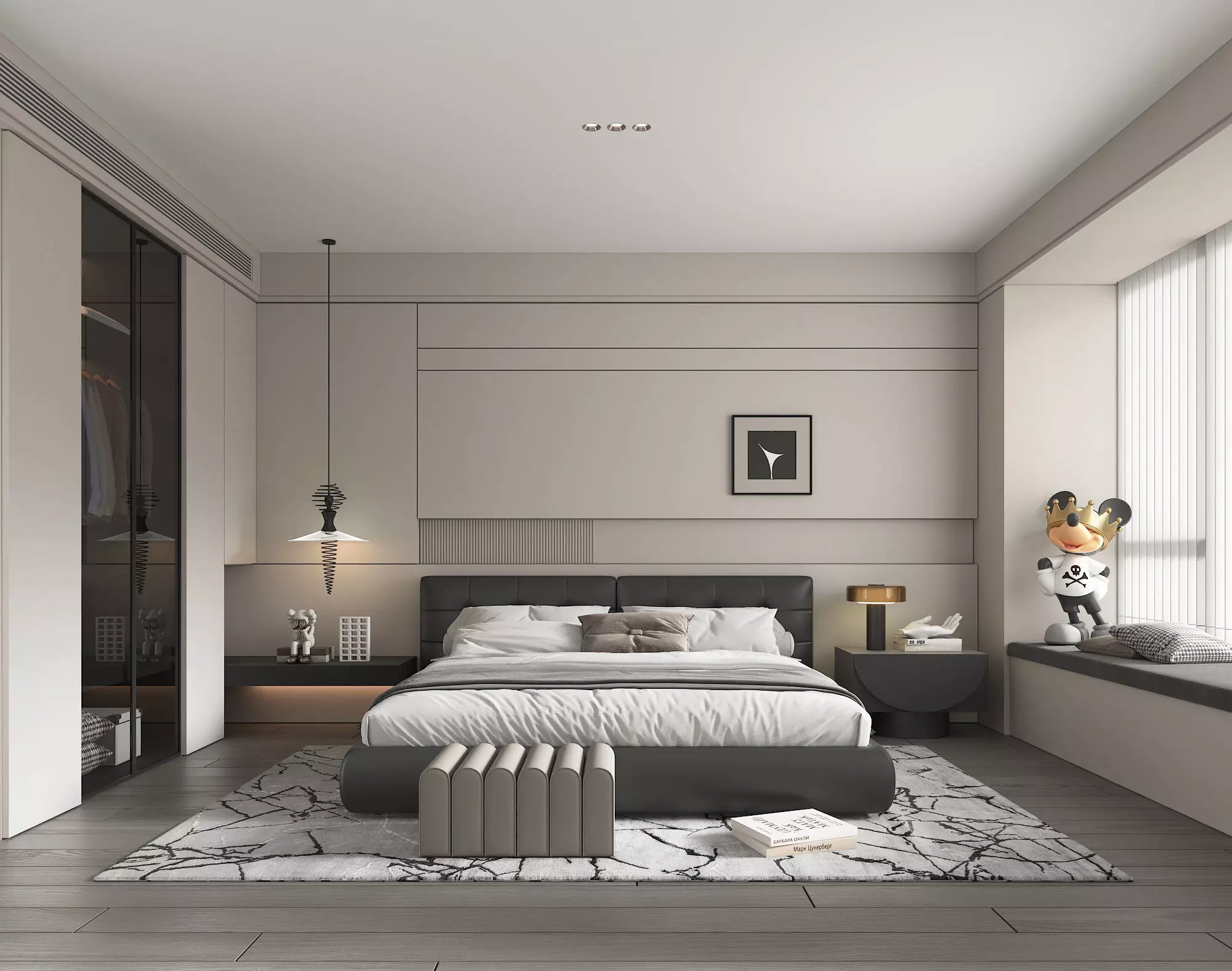 Modern Bedroom Scene 49 3D model_0