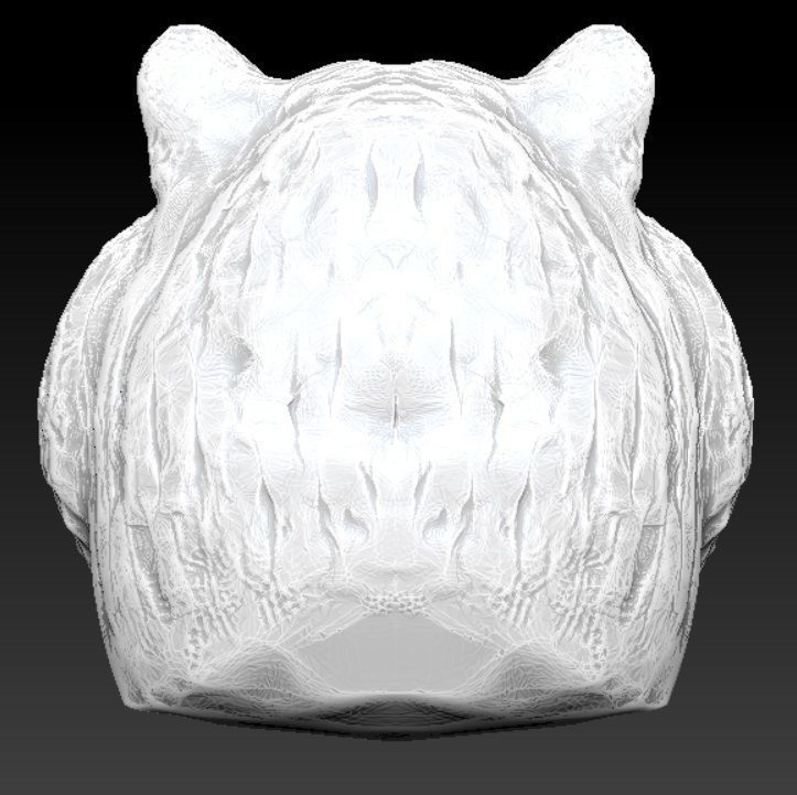 tiger head 3D print model_2