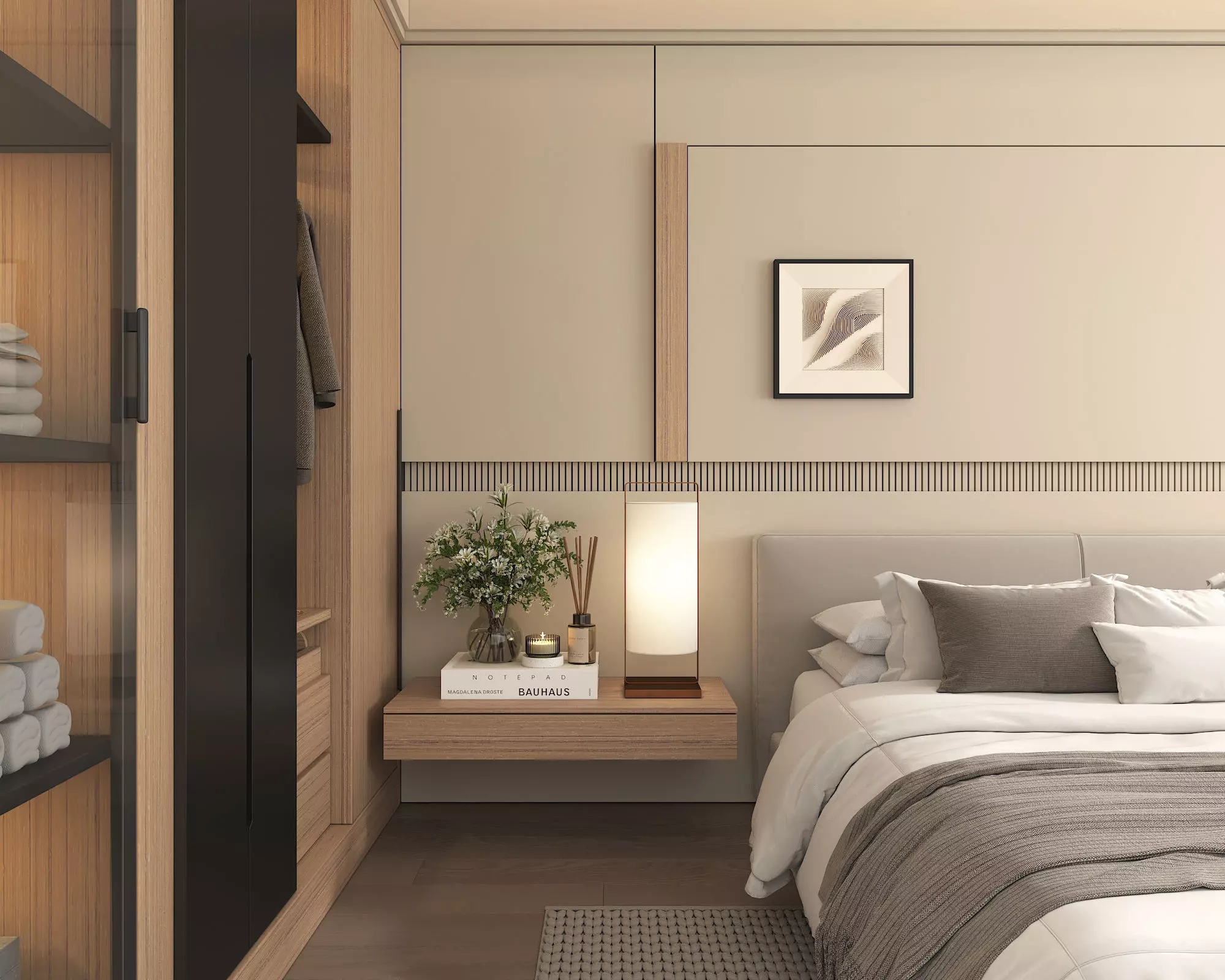 Modern Bedroom Scene 50 3D model_3