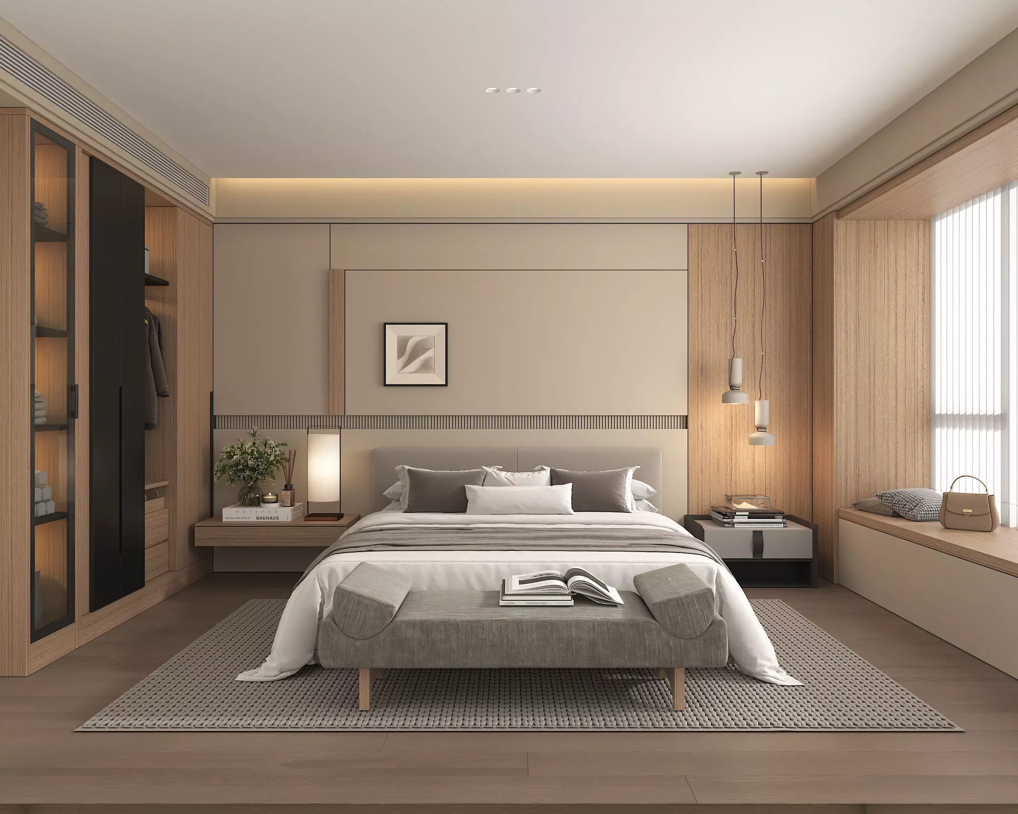 Modern Bedroom Scene 50 3D model_0