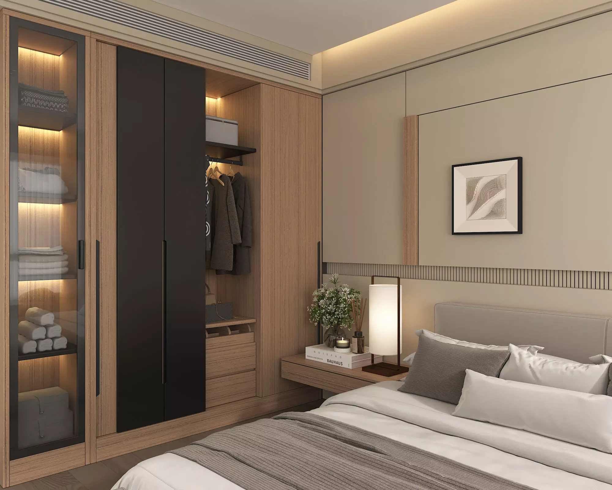 Modern Bedroom Scene 50 3D model_6