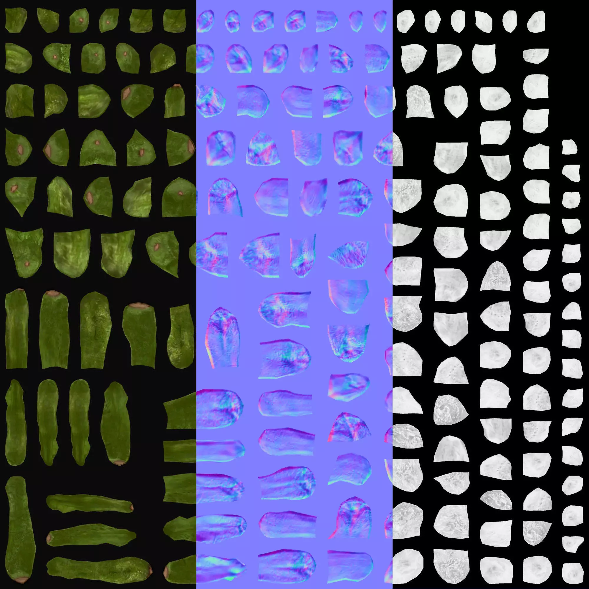 Green Pine Cone Low-poly 3D model_13