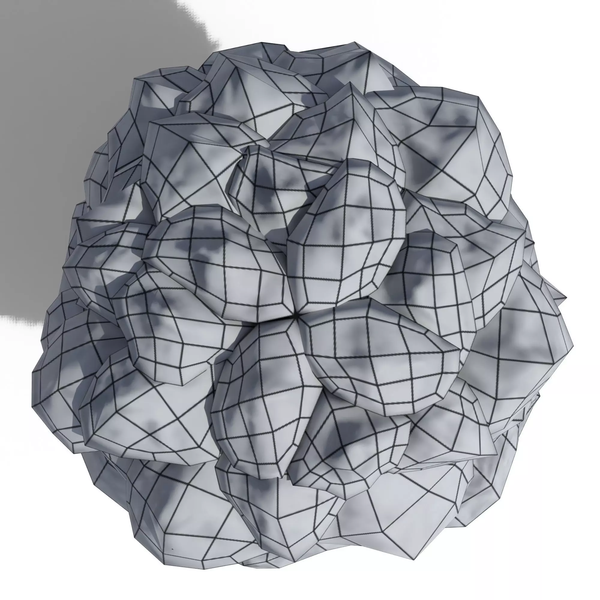 Green Pine Cone Low-poly 3D model_12