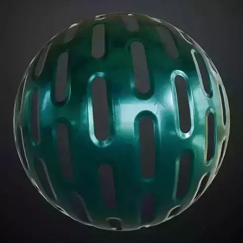 Worn Shiny Blue Metal Grill PBR Seamless