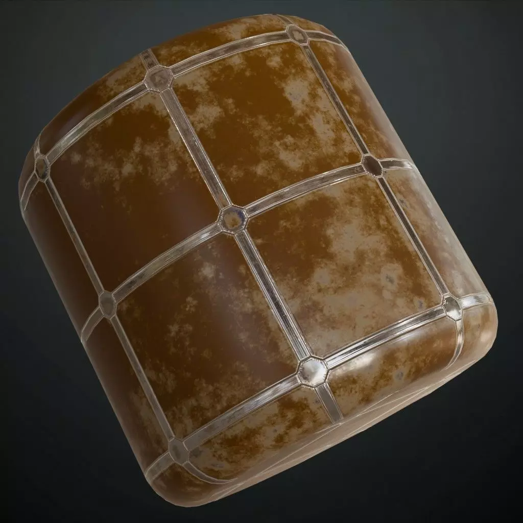 Rusted Worn Brown Metal Panel PBR Seamless Texture_1