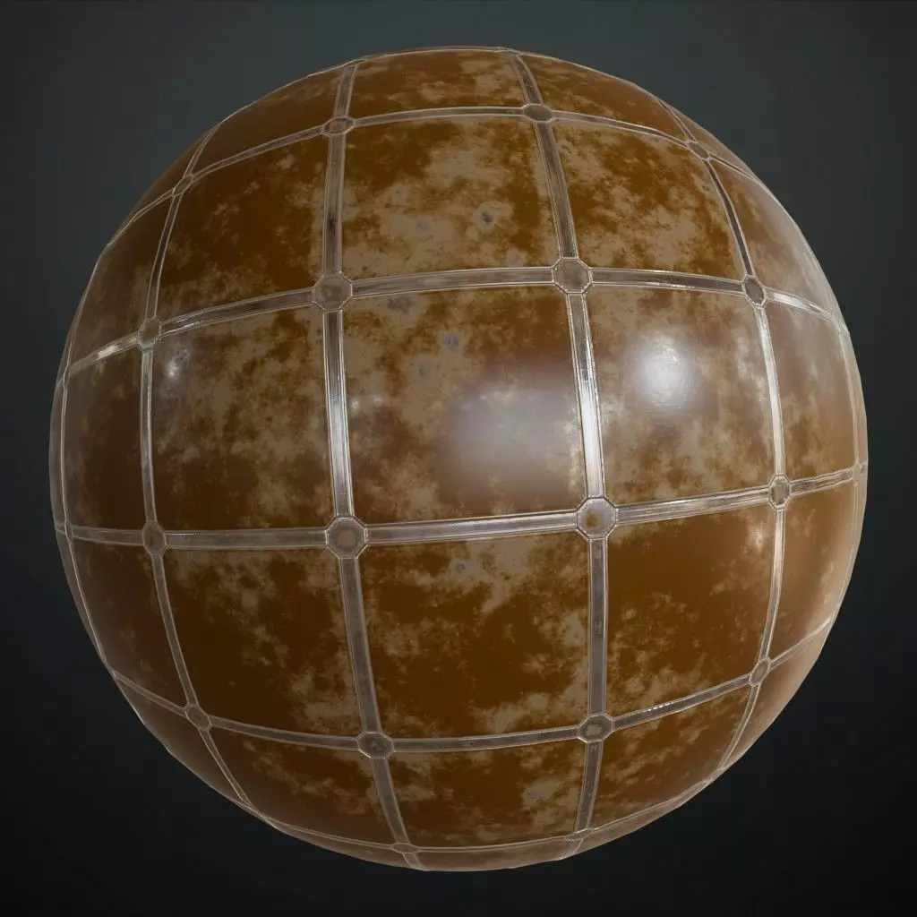 Rusted Worn Brown Metal Panel PBR Seamless Texture_0