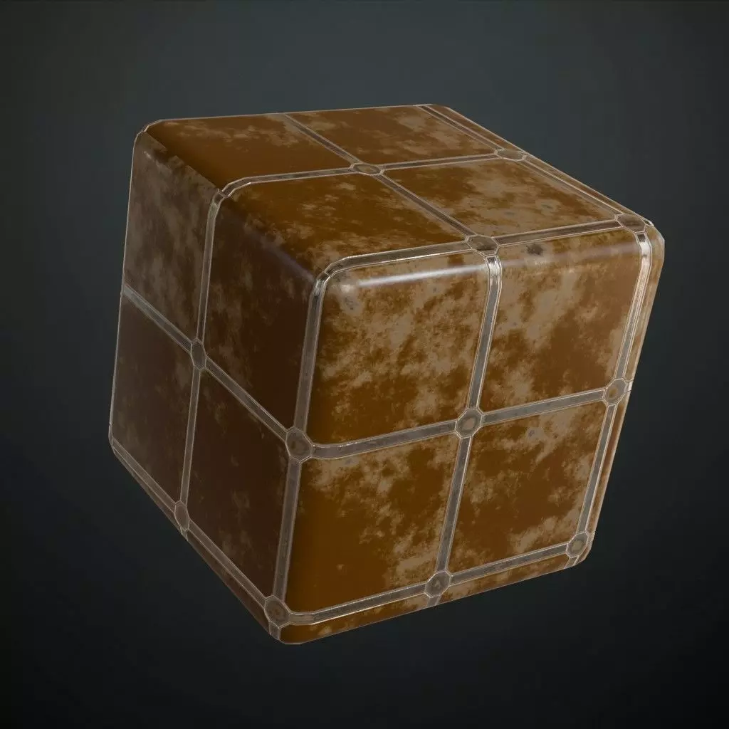 Rusted Worn Brown Metal Panel PBR Seamless Texture_4