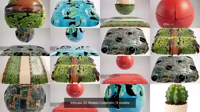 Intricate 3D Models Collection