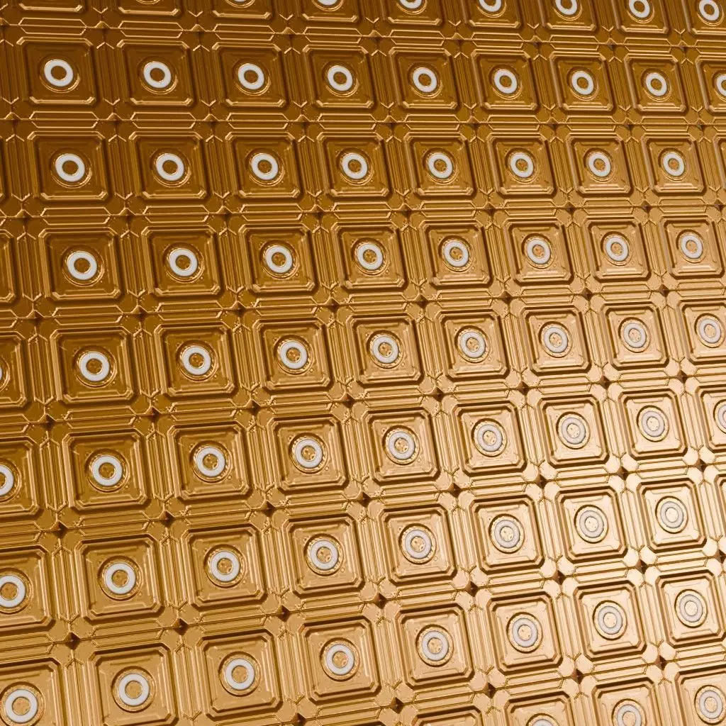 Sci-Fi Copper Panel Glowing PBR Seamless Texture_3