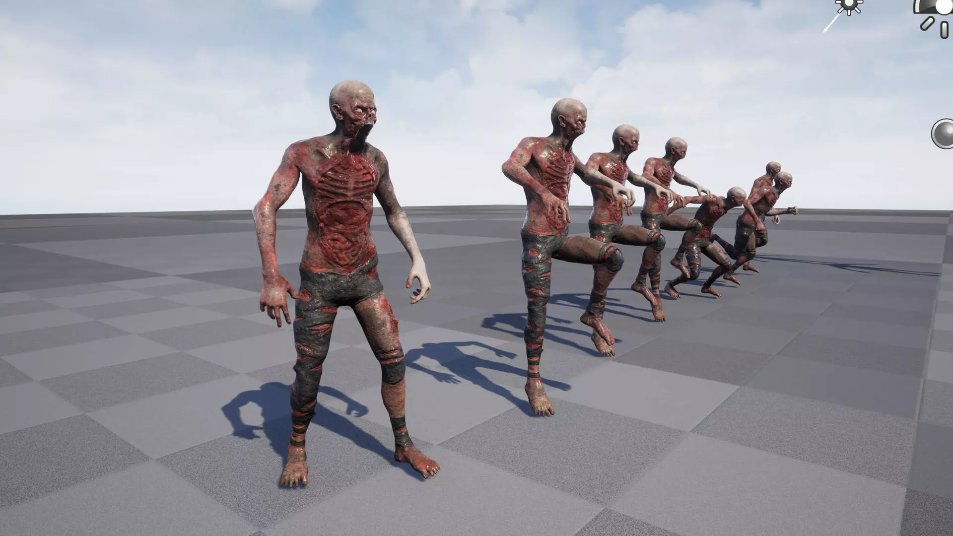 Burnt Zombie 2 Low-poly 3D model_8