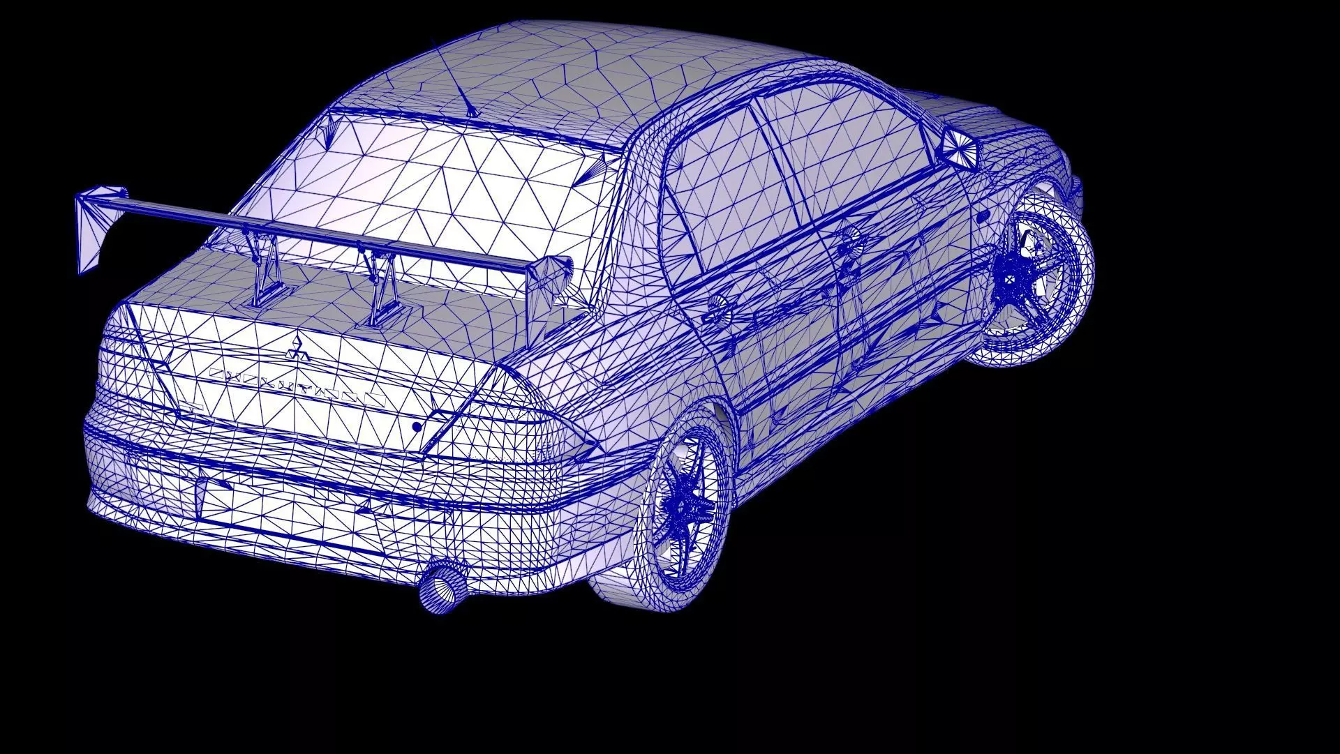 2 Fast 2 Furious Mitsubishi Lancer Evo VII Low-poly 3D model_13