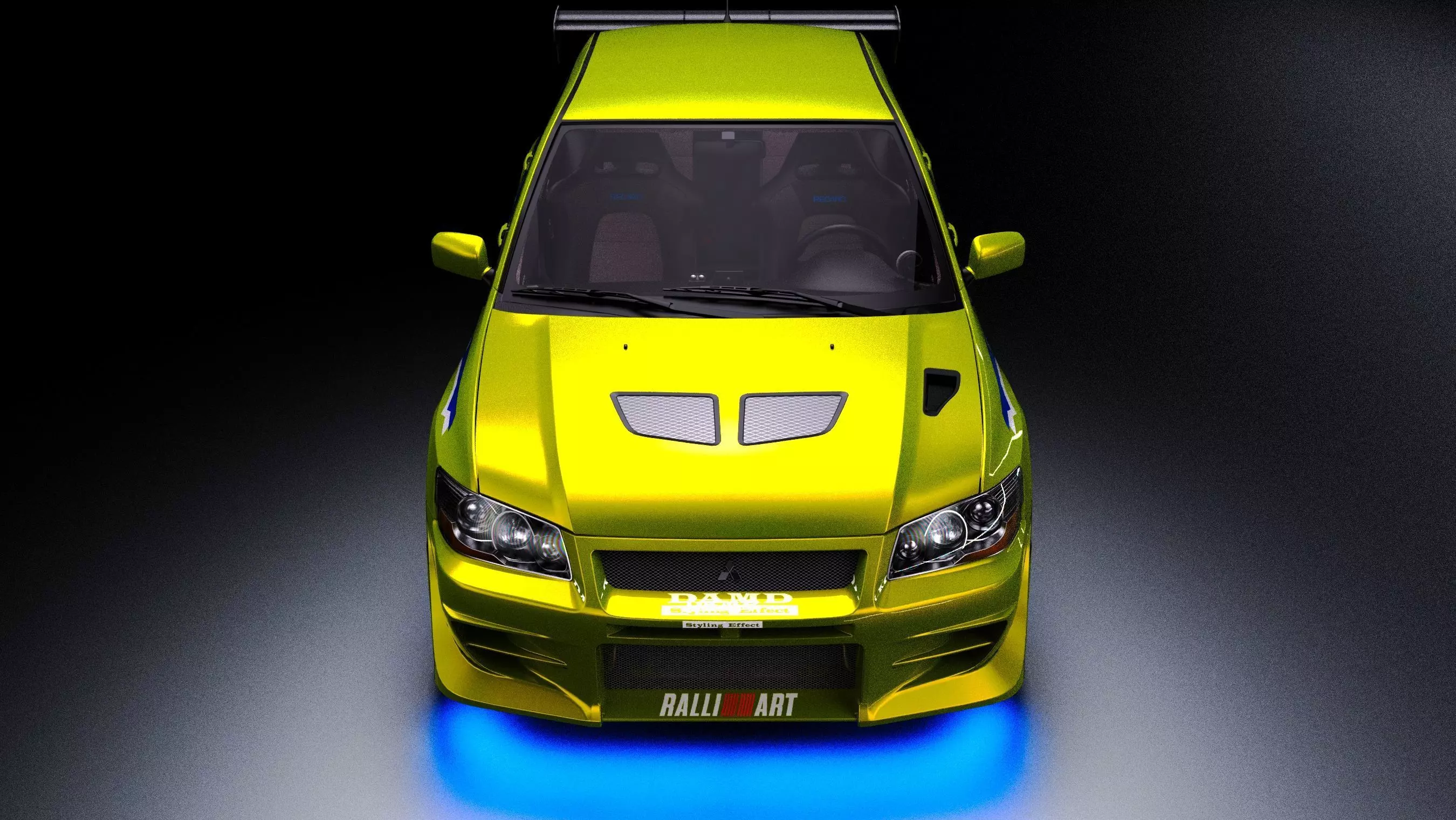 2 Fast 2 Furious Mitsubishi Lancer Evo VII Low-poly 3D model_8