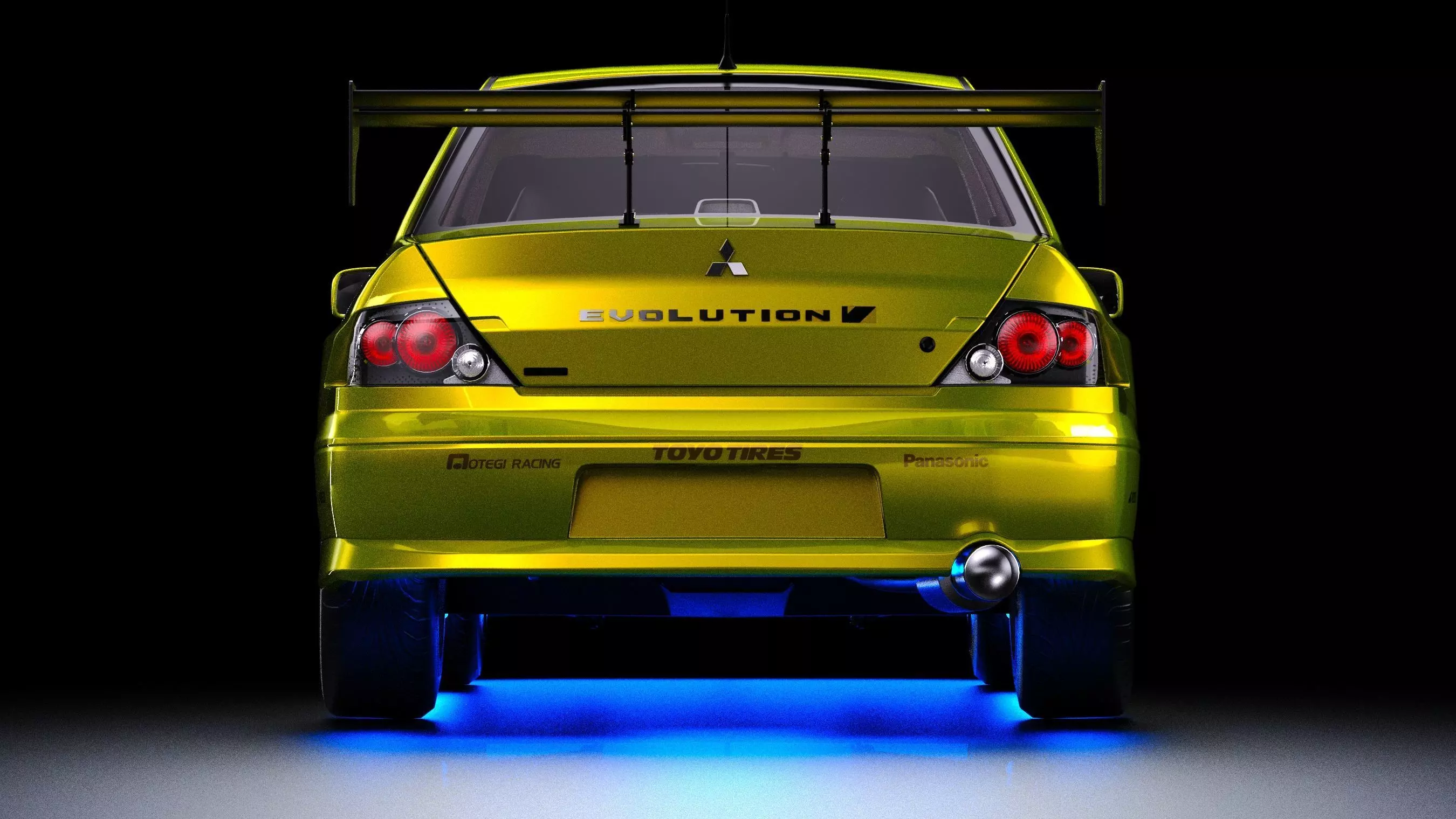 2 Fast 2 Furious Mitsubishi Lancer Evo VII Low-poly 3D model_6