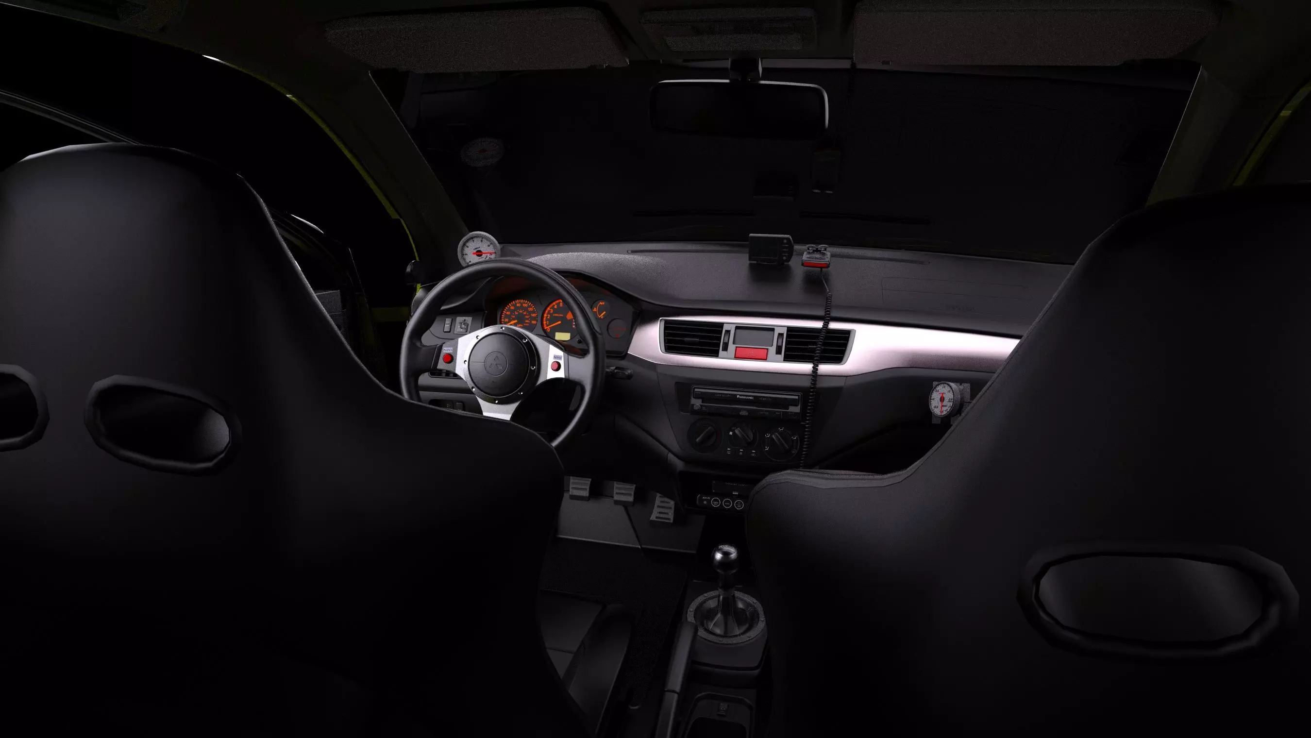 2 Fast 2 Furious Mitsubishi Lancer Evo VII Low-poly 3D model_11