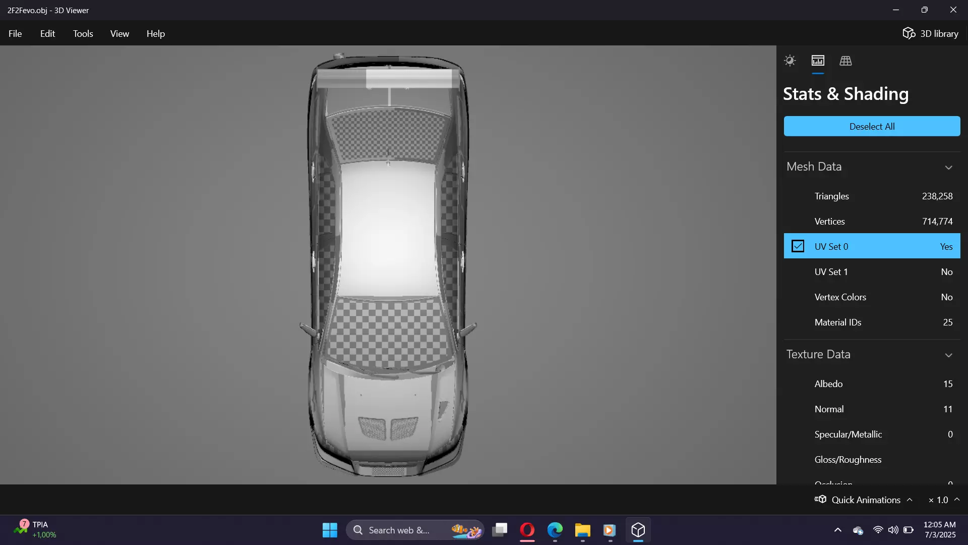 2 Fast 2 Furious Mitsubishi Lancer Evo VII Low-poly 3D model_27