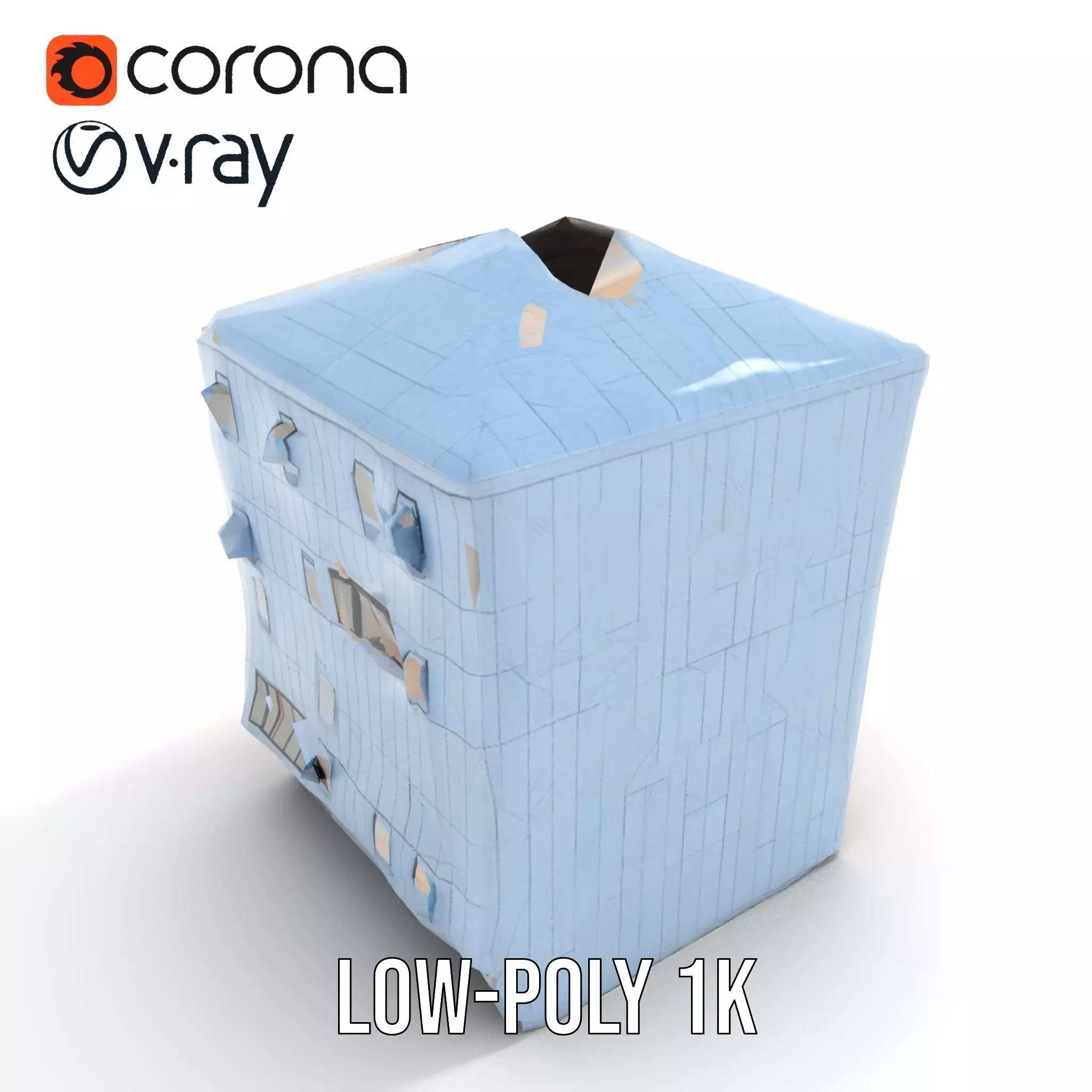 Modern Architectural Structure model pack Low-poly 3D model_10