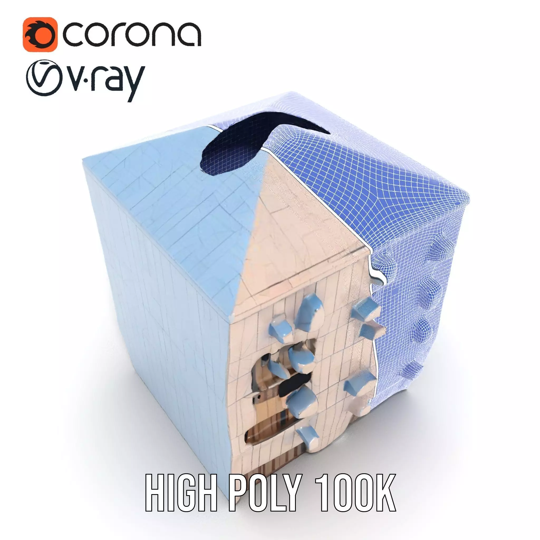 Modern Architectural Structure model pack Low-poly 3D model_34