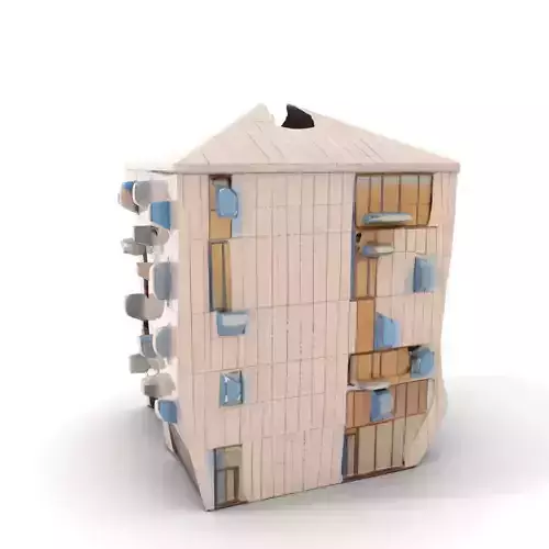 Modern Architectural Structure model pack Low-poly 3D model