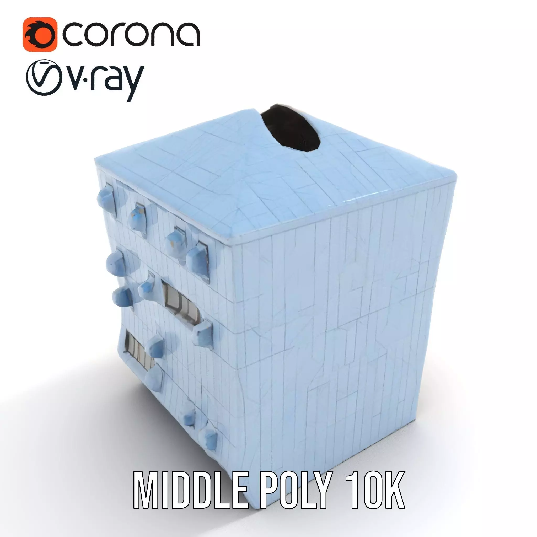 Modern Architectural Structure model pack Low-poly 3D model_22