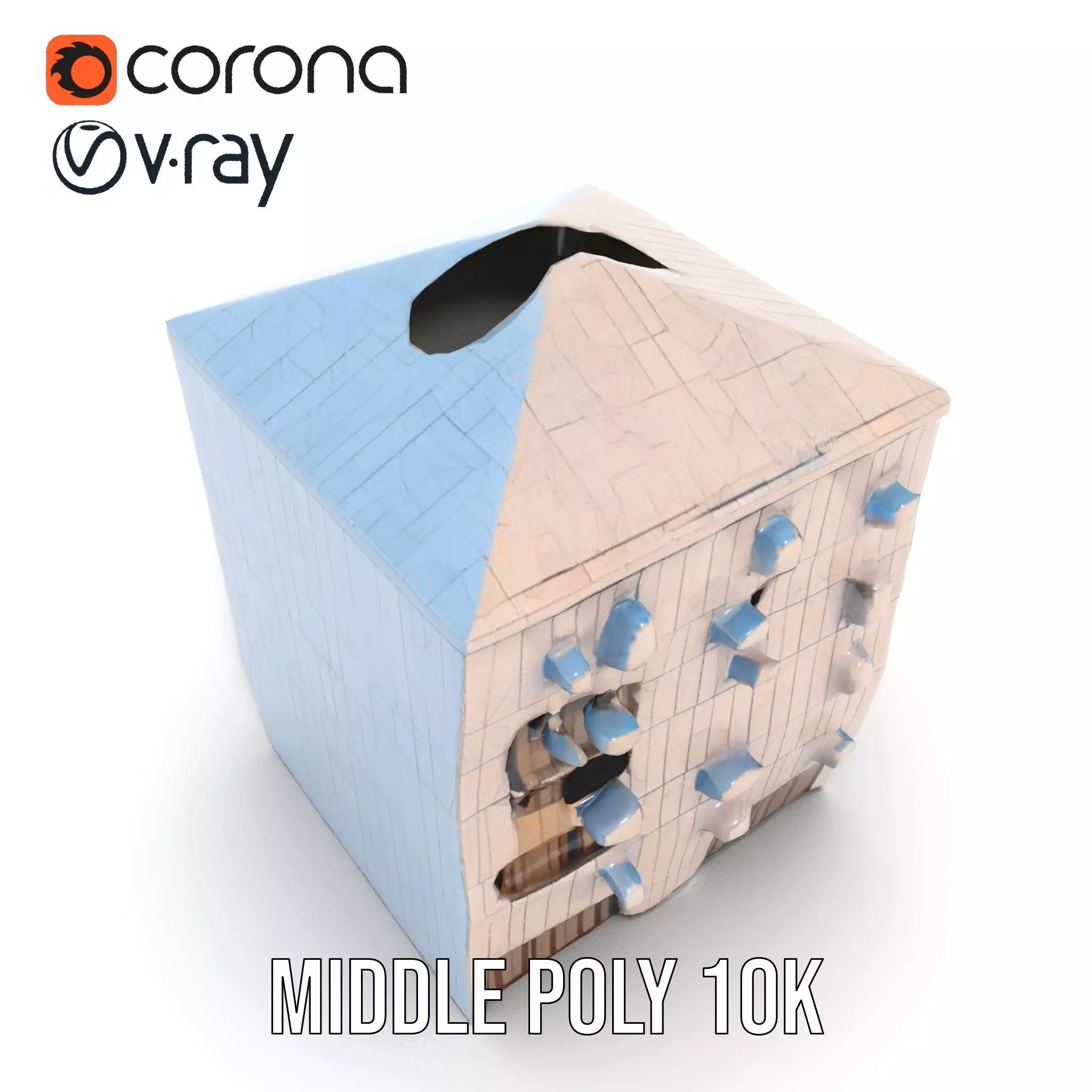 Modern Architectural Structure model pack Low-poly 3D model_6