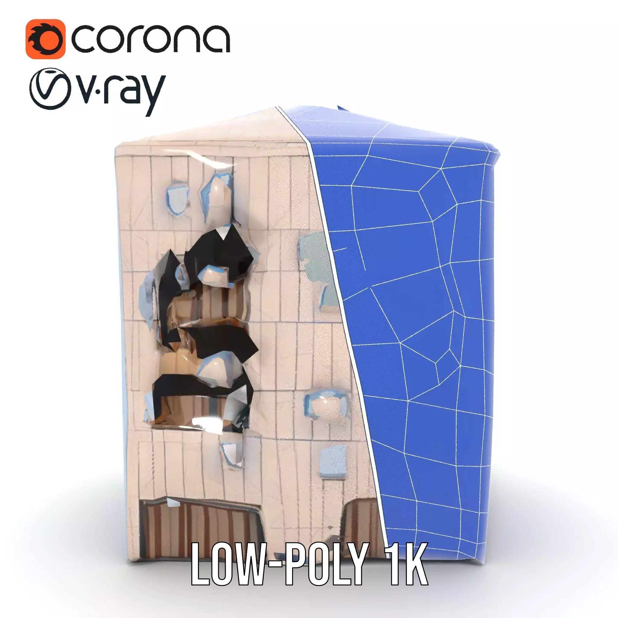 Modern Architectural Structure model pack Low-poly 3D model_23