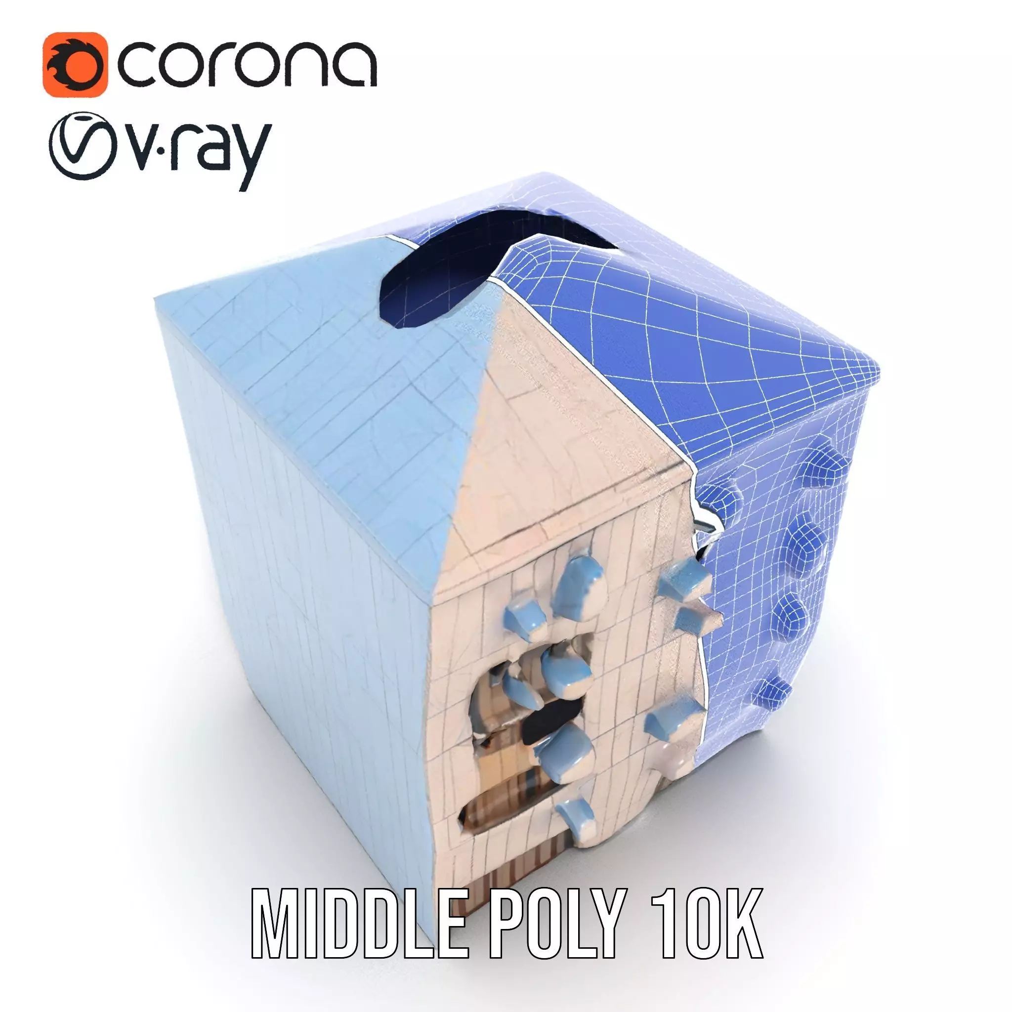 Modern Architectural Structure model pack Low-poly 3D model_30