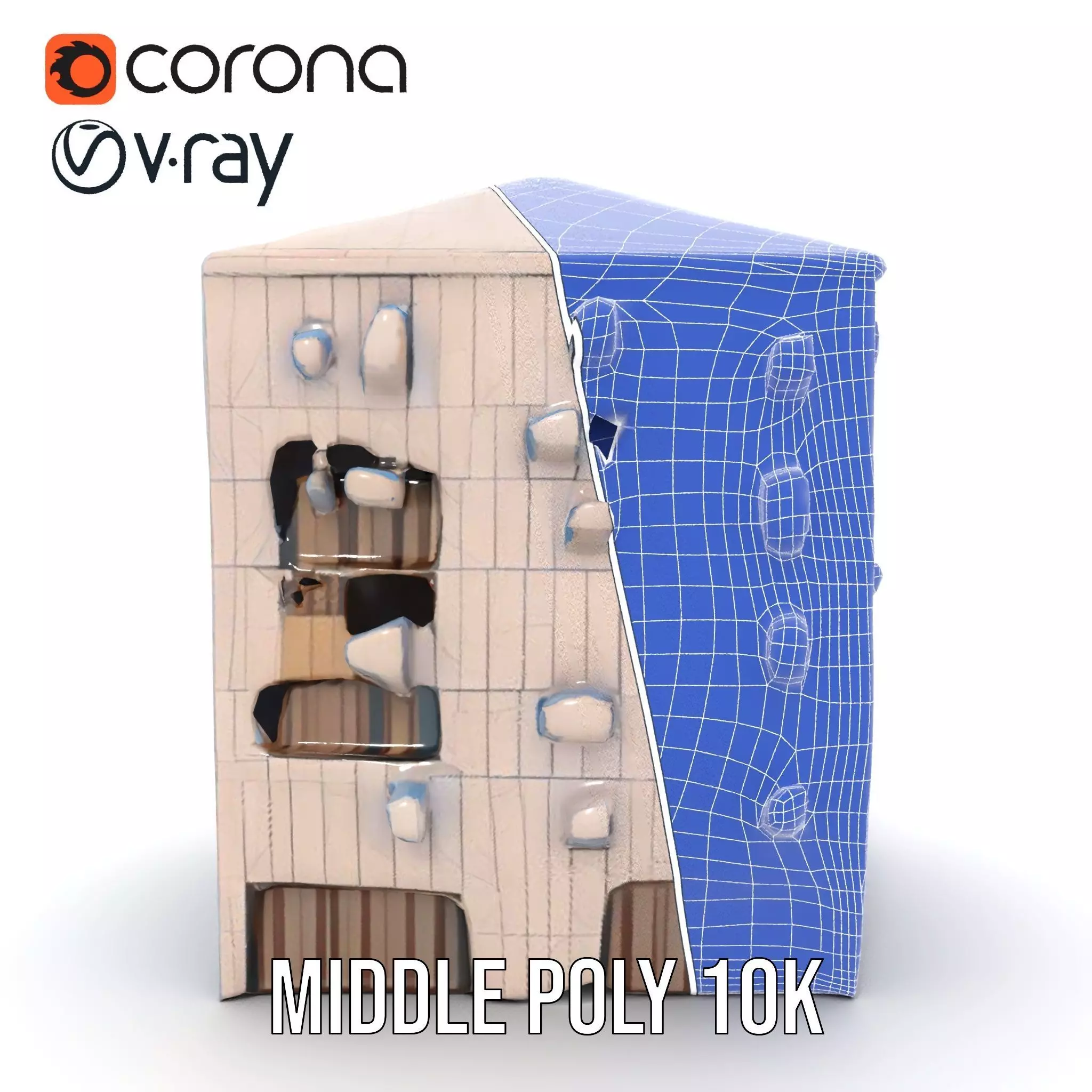 Modern Architectural Structure model pack Low-poly 3D model_28