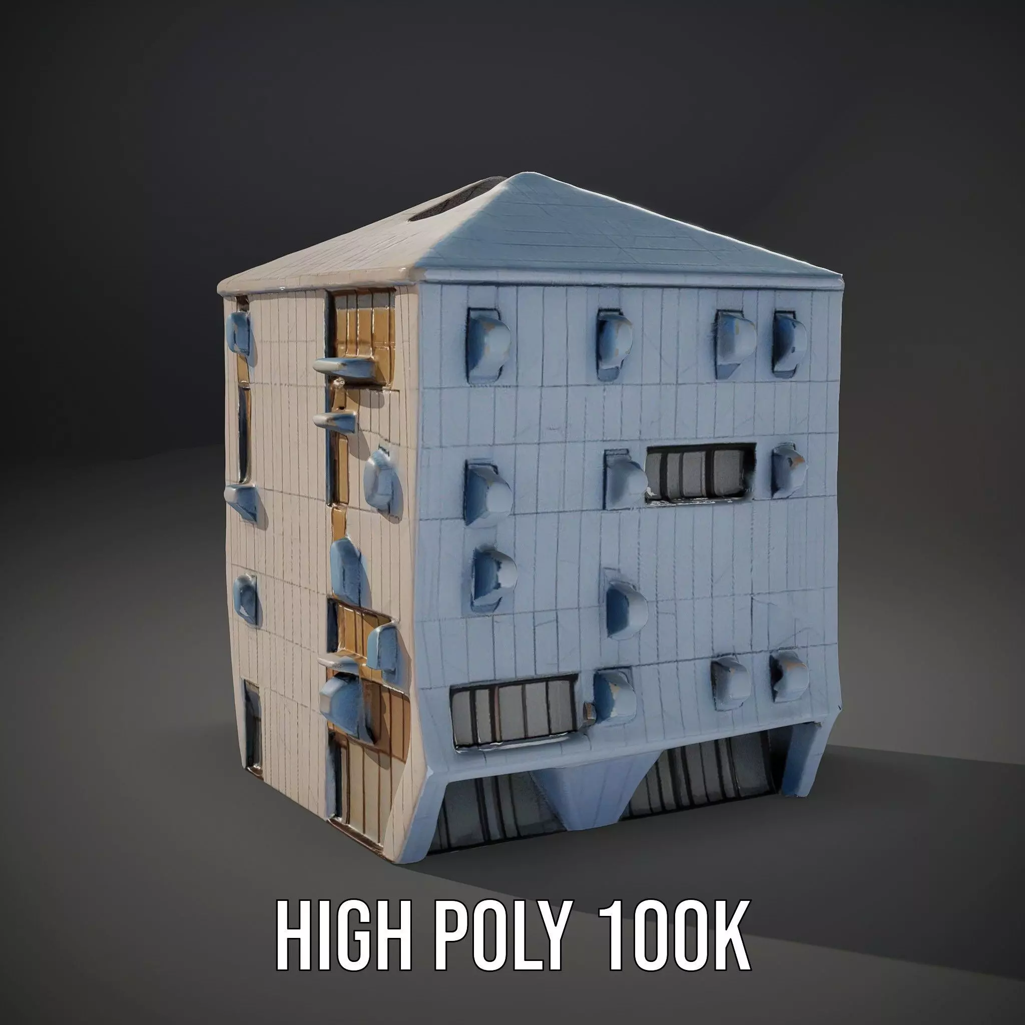 Modern Architectural Structure model pack Low-poly 3D model_9