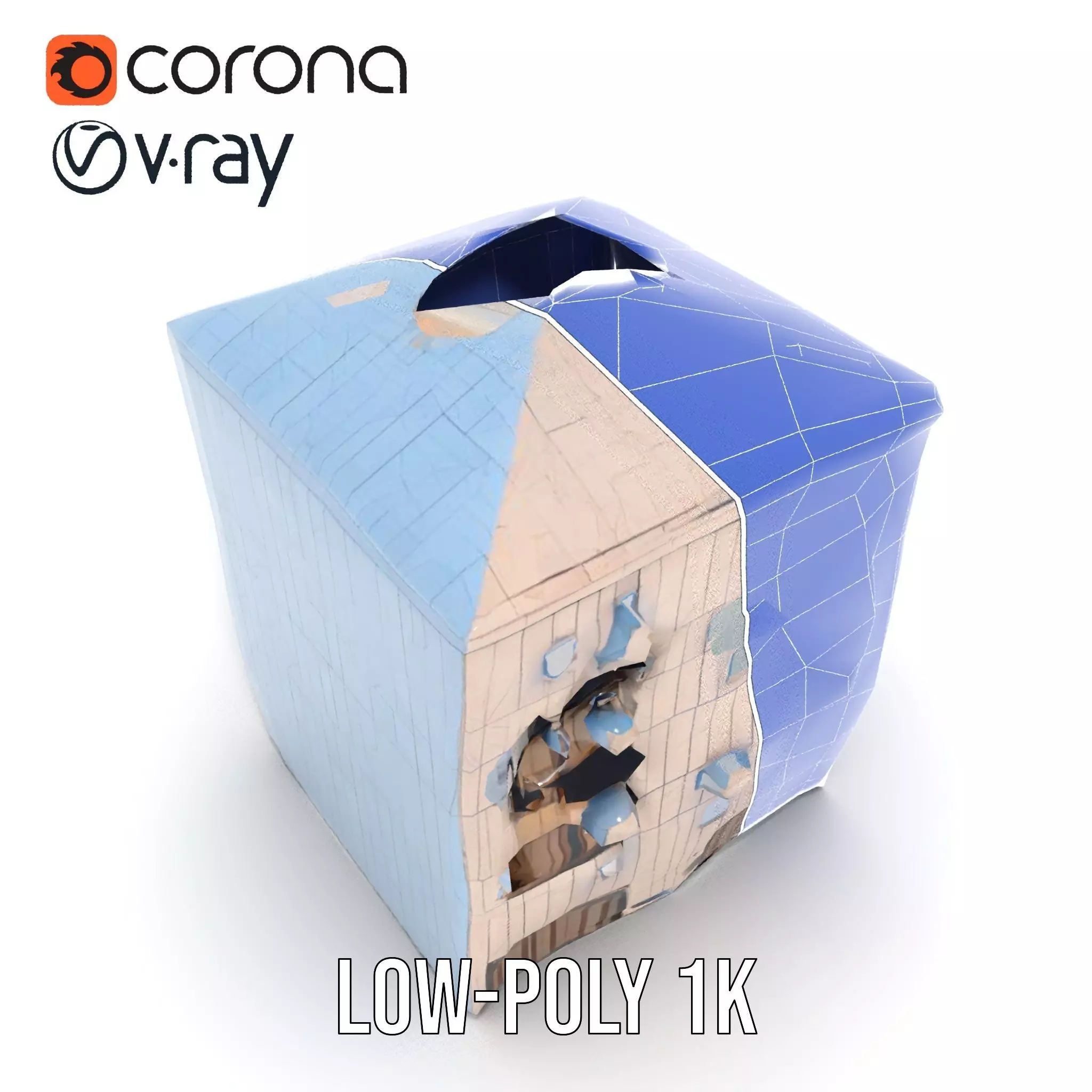 Modern Architectural Structure model pack Low-poly 3D model_26