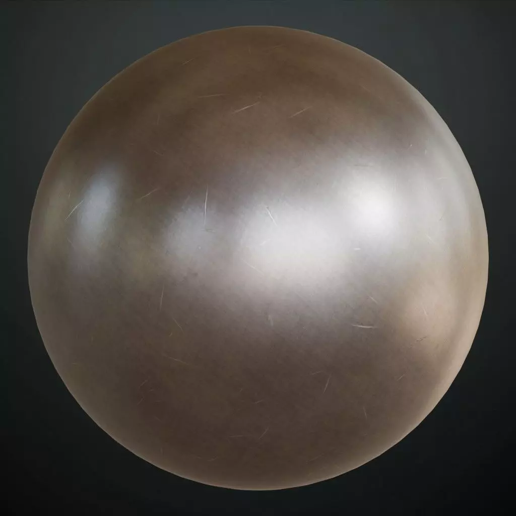 Brown Polished Scratched Metal PBR Seamless Texture_0