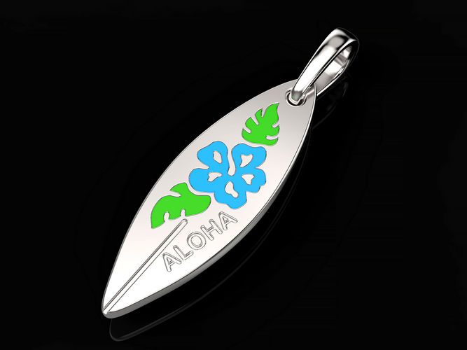 Surfing Hawaii Free 3D print model