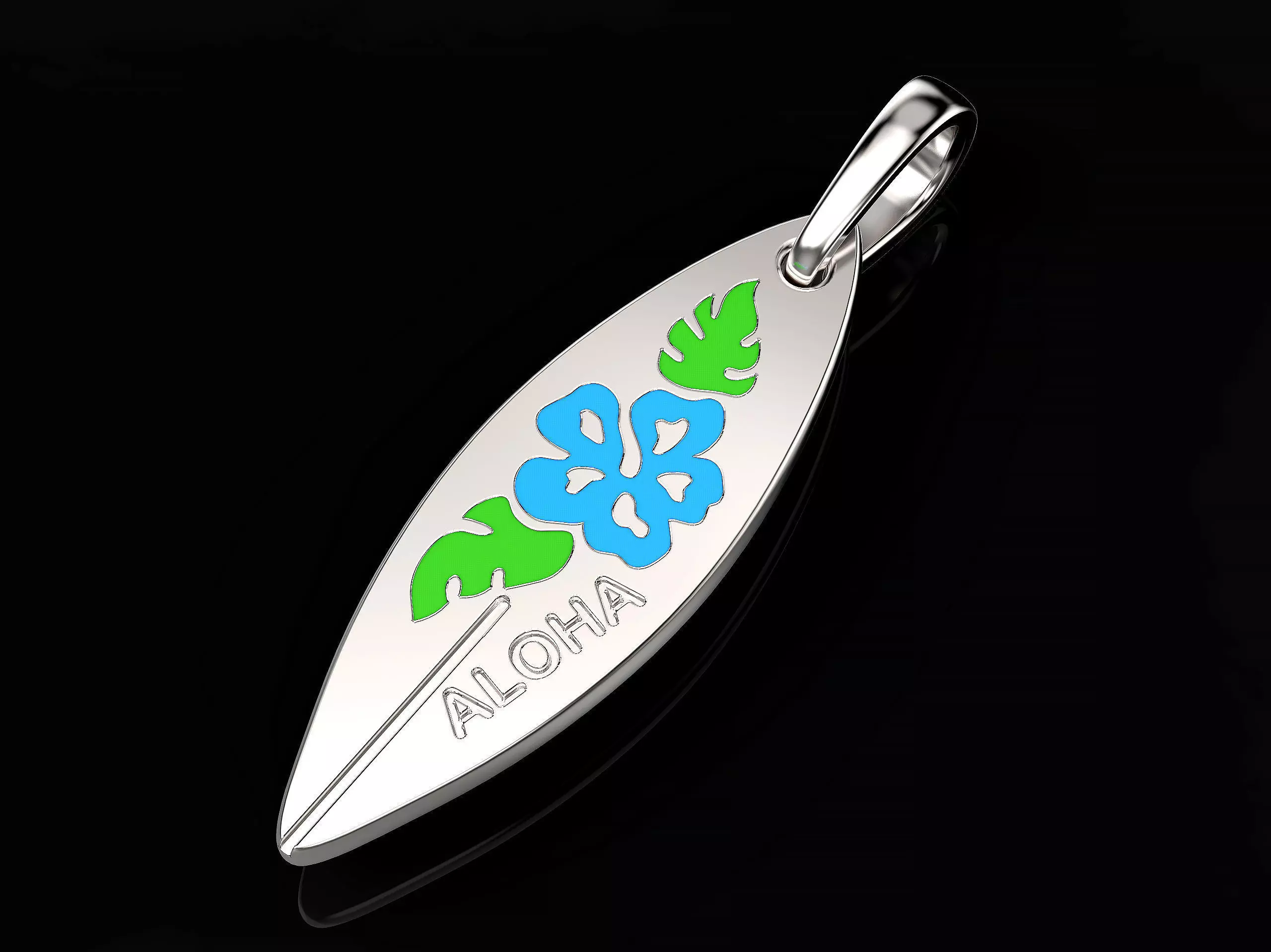 Surfing Hawaii 3D print model