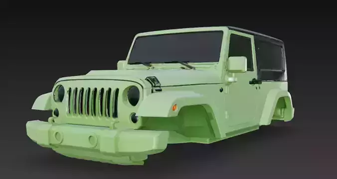 jeep upper body 3D model