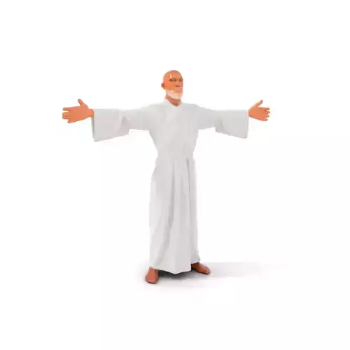 Serene White Robe model pack Low-poly 3D model