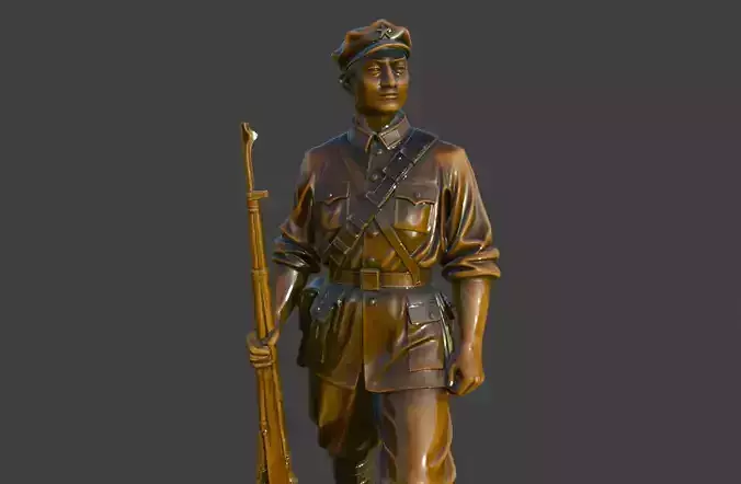 Military sculpture warrior  military battle war hero  soldier