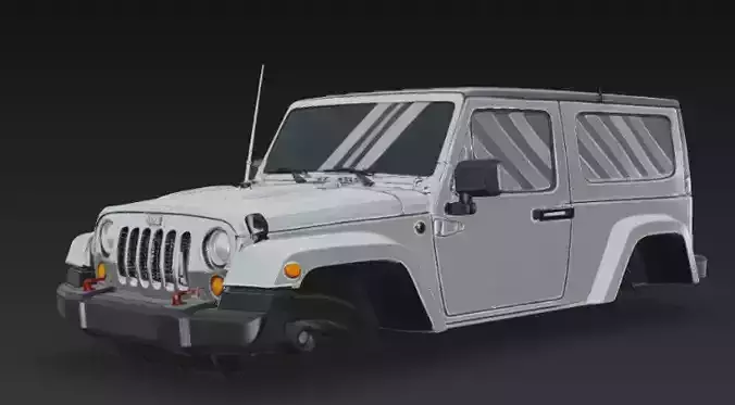 jeep upper body 3D model