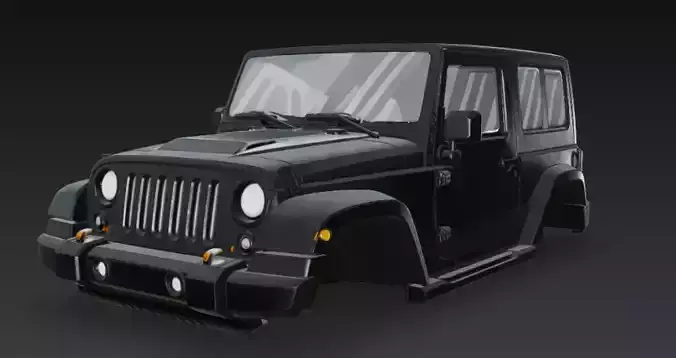 jeep upper body 3D model