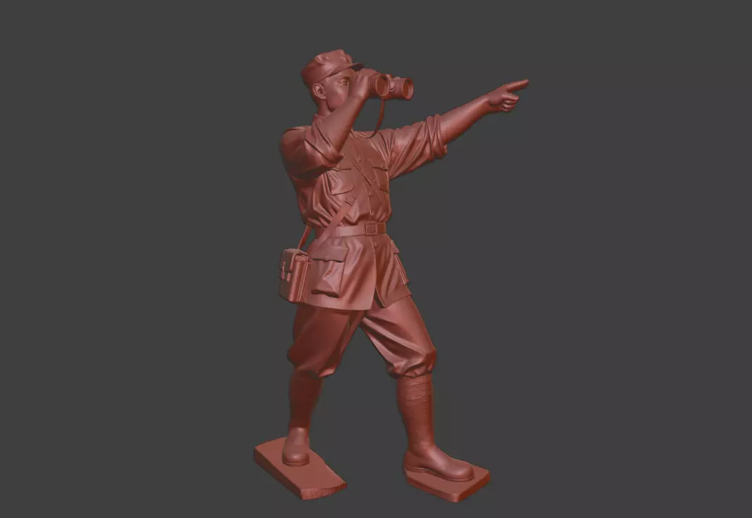 Military sculpture warrior  military battle war hero  soldier 3D print model_4