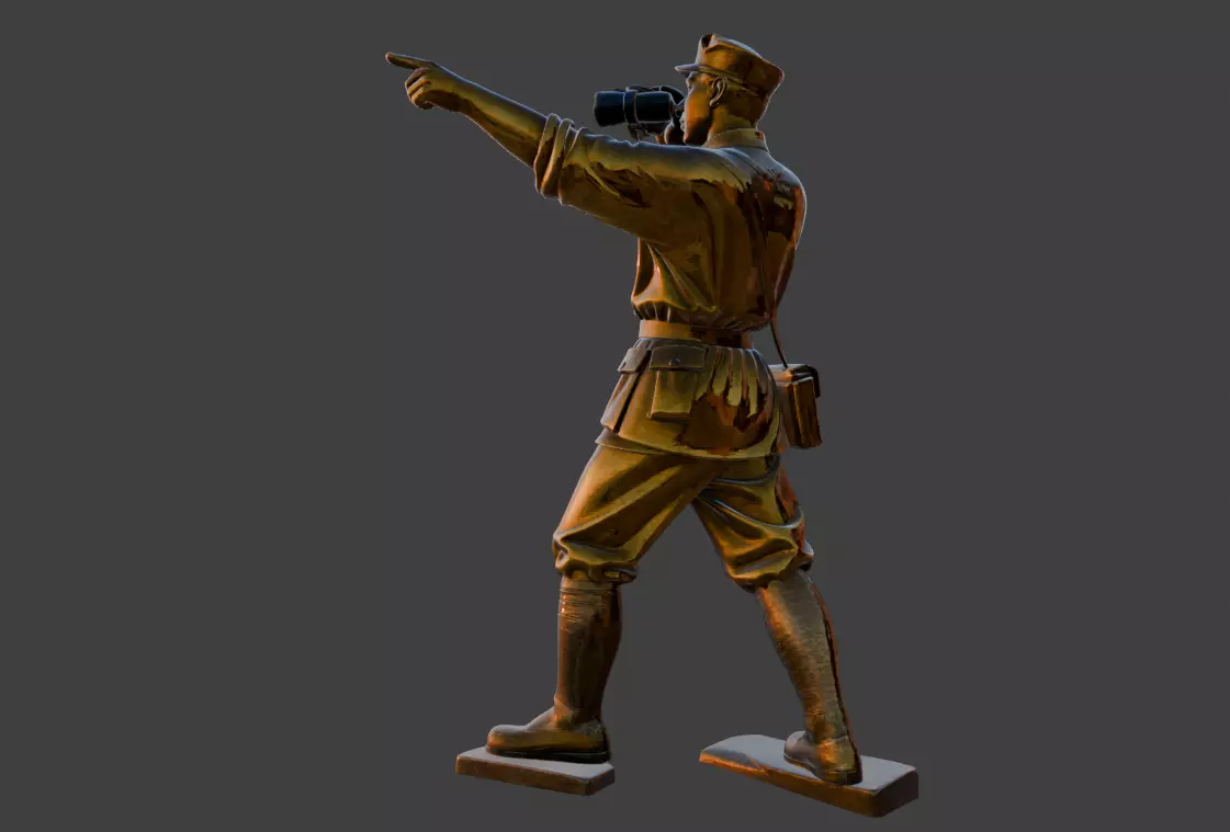 Military sculpture warrior  military battle war hero  soldier 3D print model_1