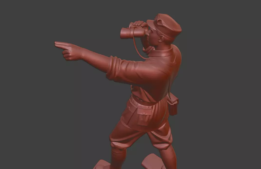 Military sculpture warrior  military battle war hero  soldier 3D print model_5