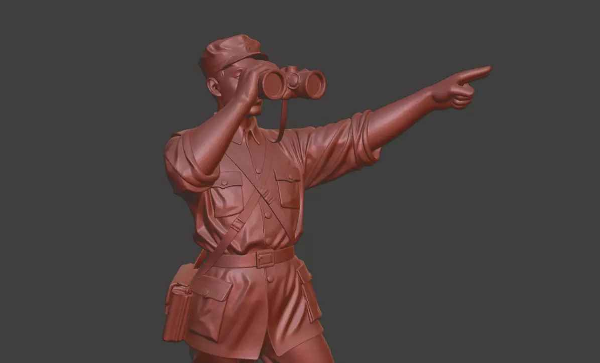 Military sculpture warrior  military battle war hero  soldier 3D print model_6