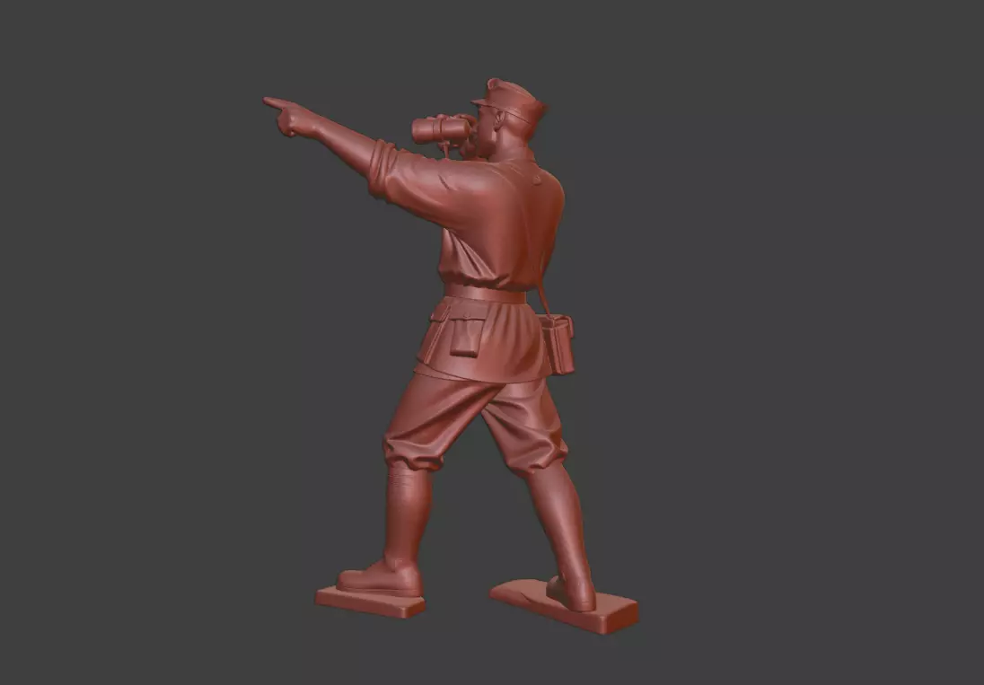 Military sculpture warrior  military battle war hero  soldier 3D print model_3