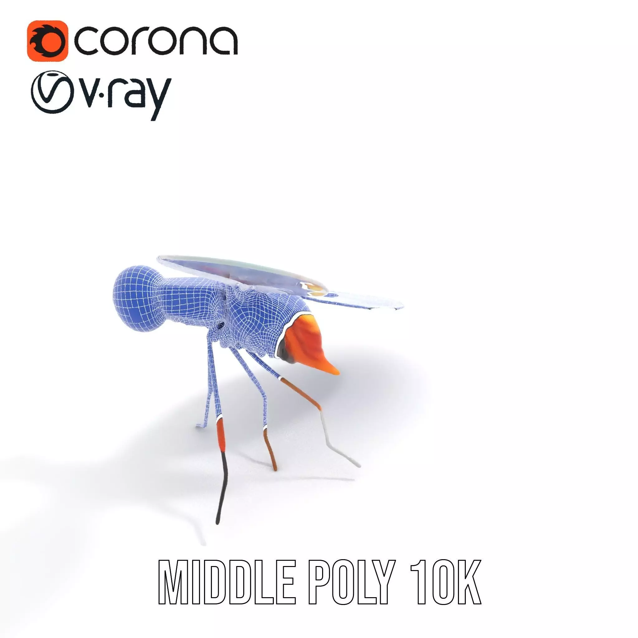 Colorful Dragonfly model pack Low-poly 3D model_20