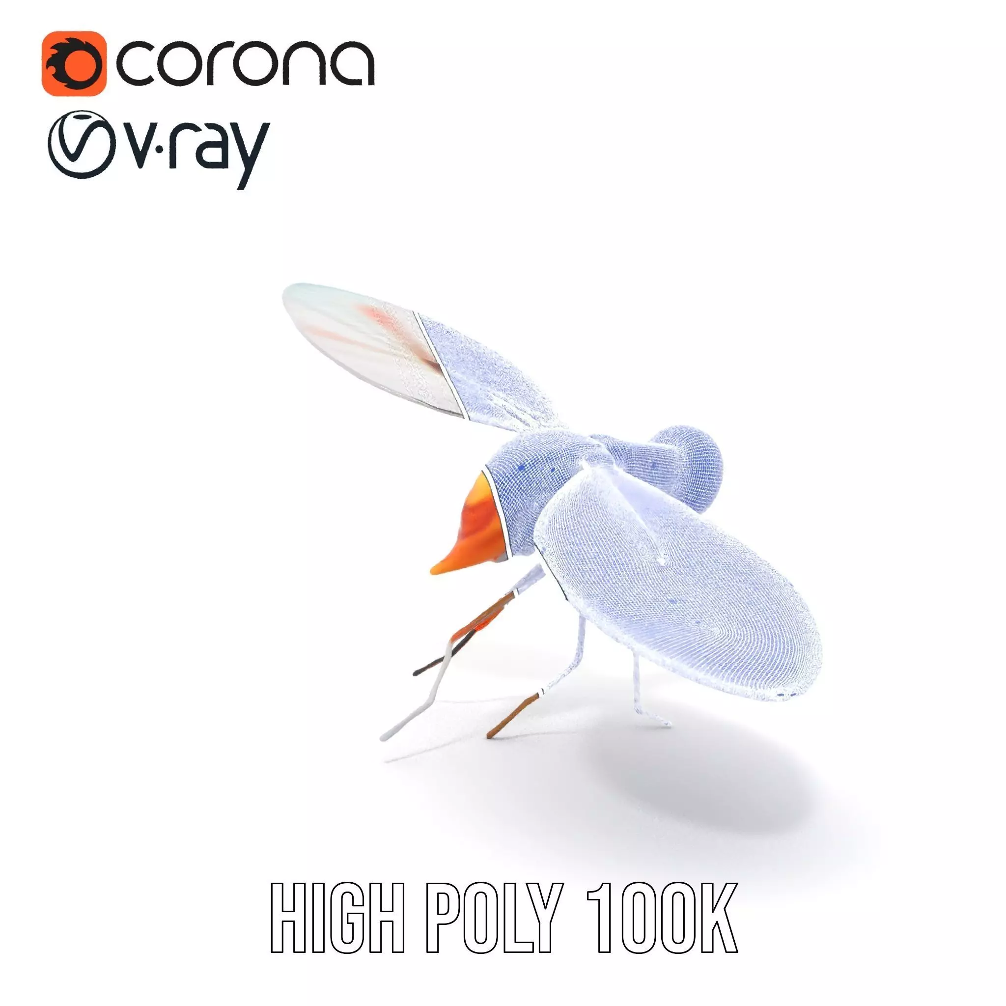 Colorful Dragonfly model pack Low-poly 3D model_33