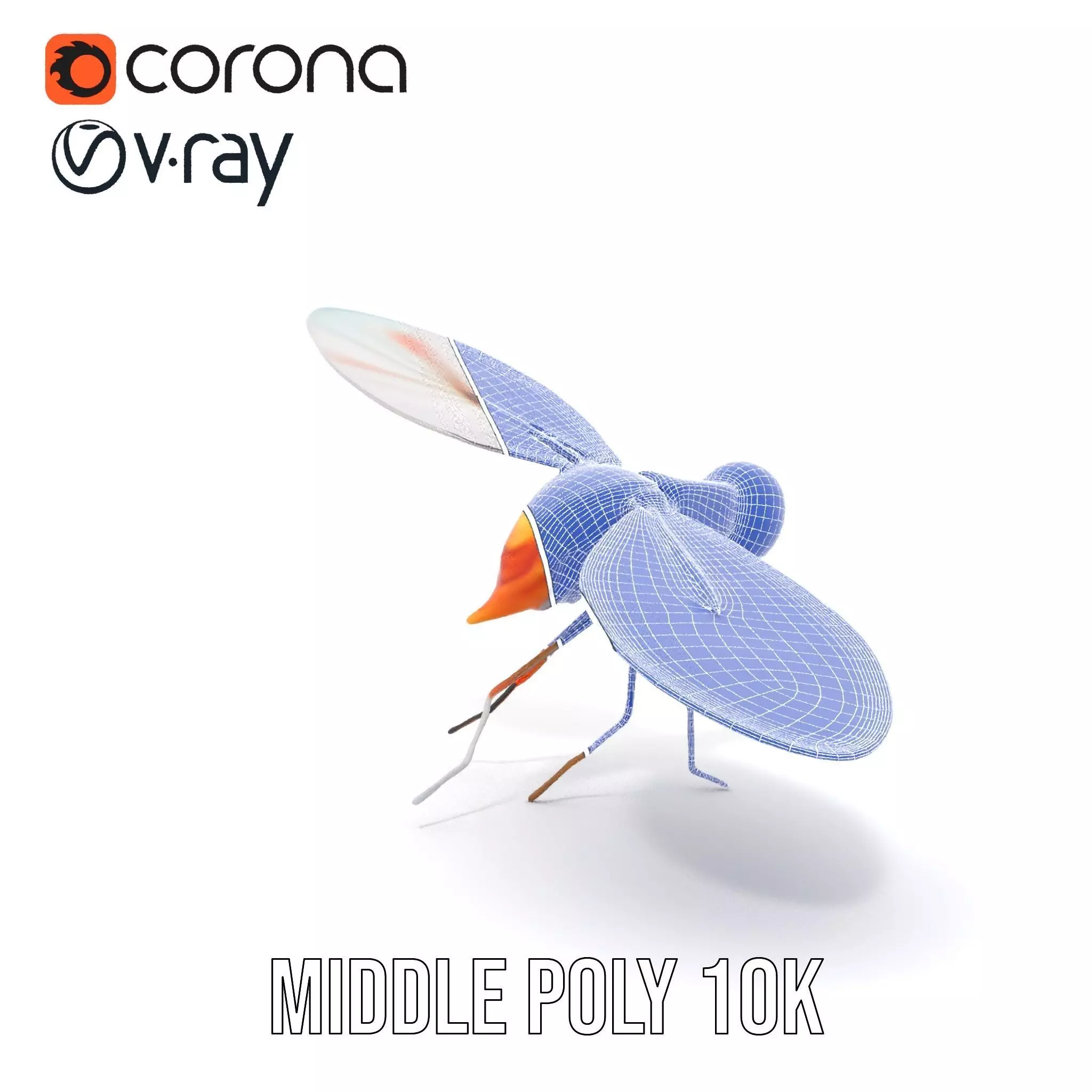Colorful Dragonfly model pack Low-poly 3D model_31
