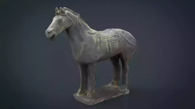Terracotta Warriors  War Horse Low-poly 3D model
