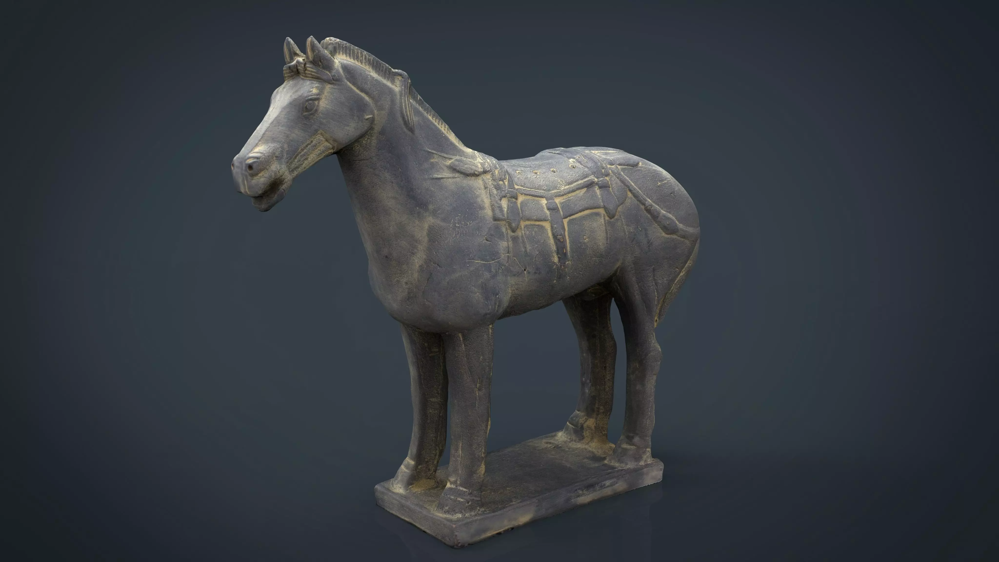 Terracotta Warriors  War Horse Low-poly 3D model_0