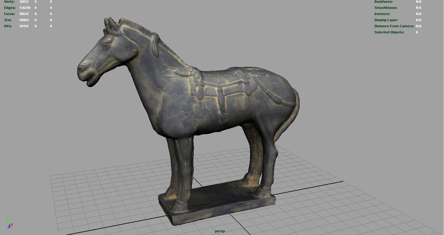 Terracotta Warriors  War Horse Low-poly 3D model_6
